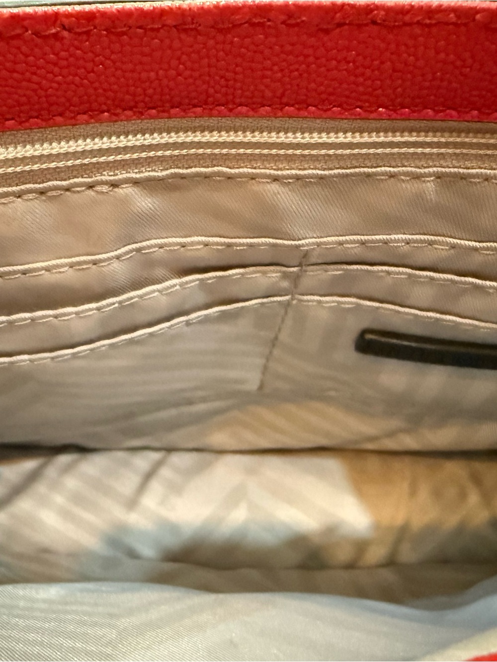 Rebecca Minkoff Red Quilted Pebbled Leather Je T’aime Handbag - Picture 9 of 13